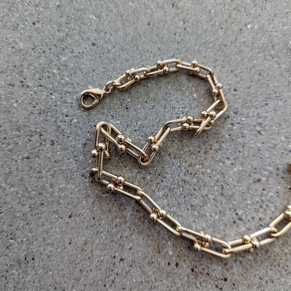 House of Harlow 1960 connecting ball tiffany gold chain necklace - Picture 2 of 6